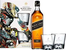 Johnnie Walker Black Label 0,7L  in gift box + 2 стакана 